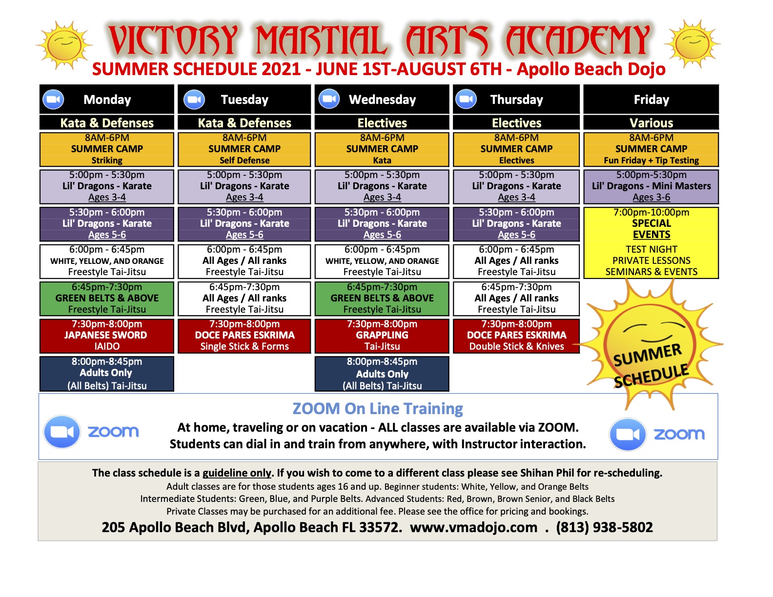 Schedule - Victory Martial Arts Academy - Tampa Bay's Premier Martial